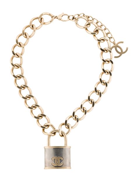 chanel gold lock necklace|chanel necklace online shop.